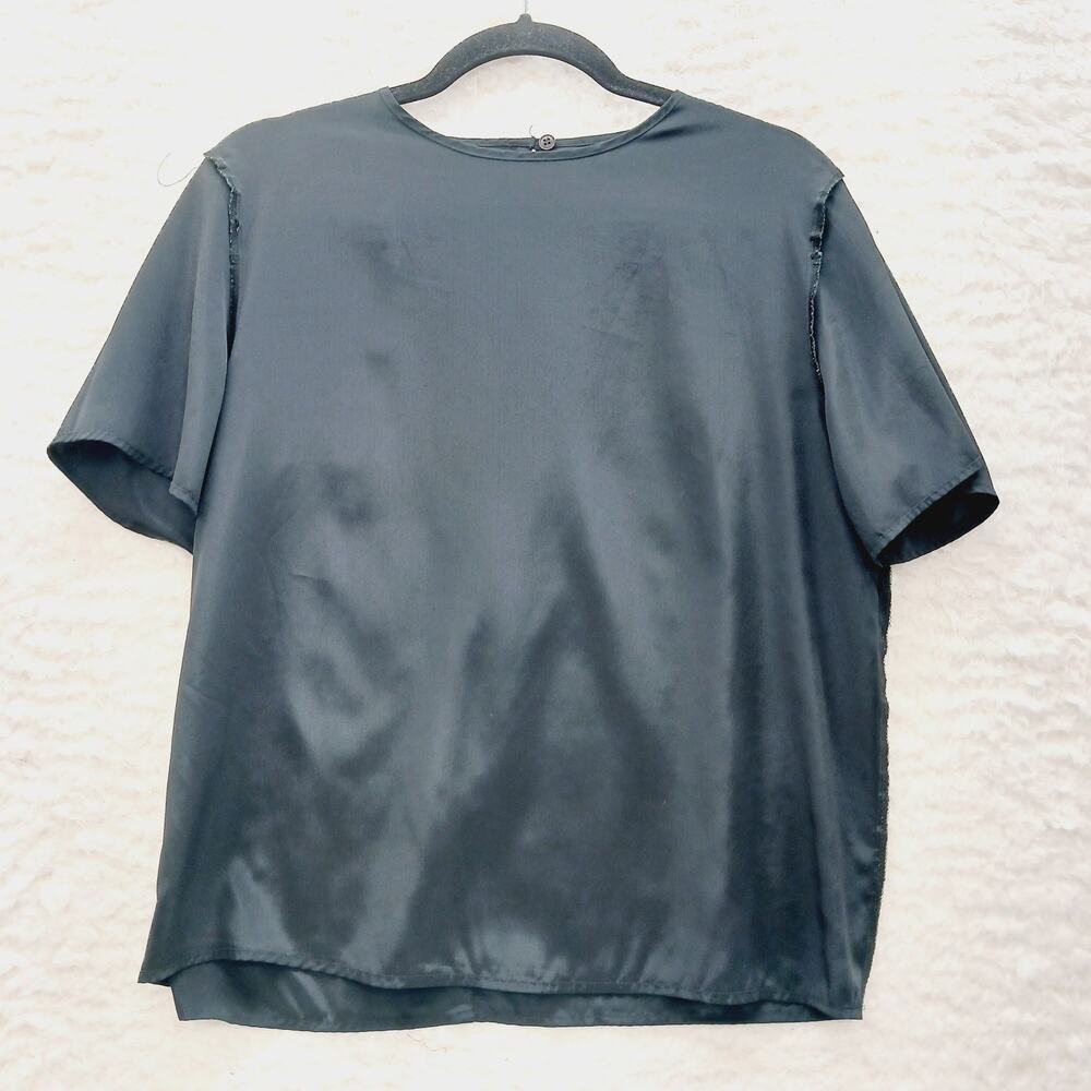 Blouse Black Witchy Goth Old Money Capsule Wardrobe Office Siren Fairy Size S